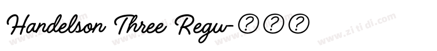 Handelson Three Regu字体转换